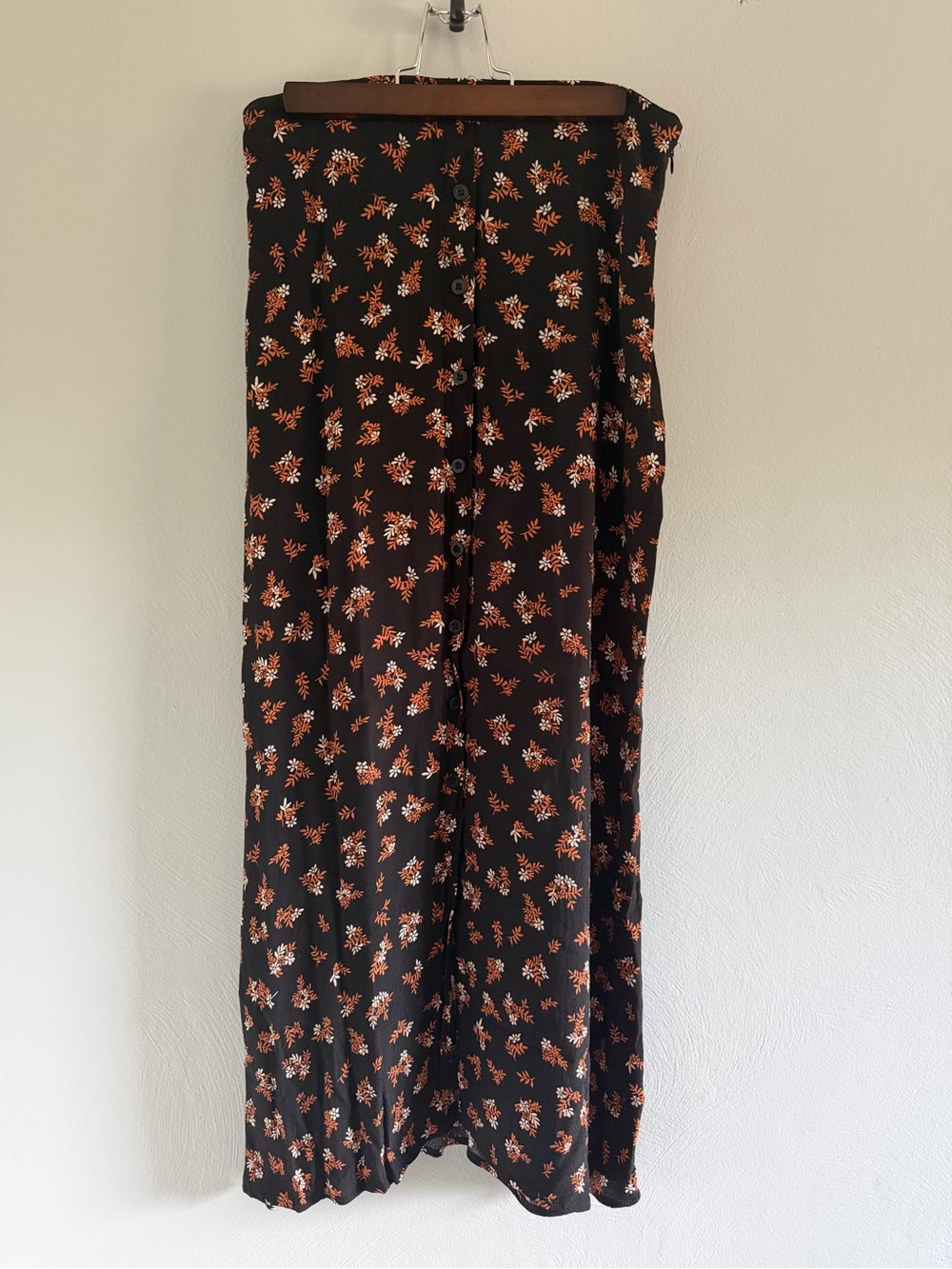 Black Floral Maxi Skirt